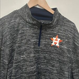 Majestic Gray and white Astros pull over zip up 2xl pre owned good condition